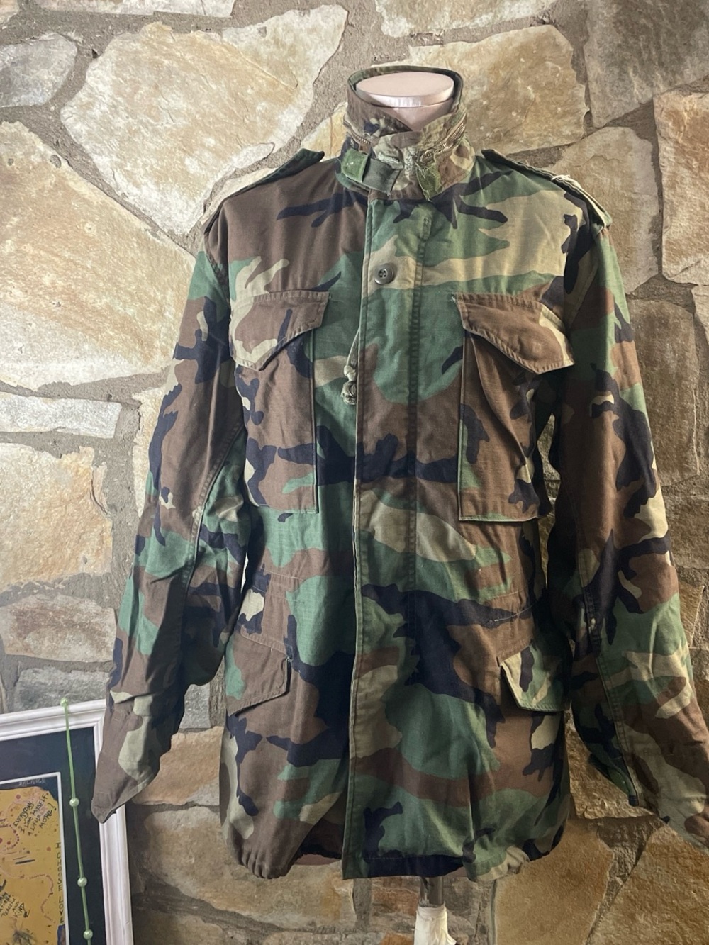 Camouflage Field Jacket - Mens Woodland Camo M65